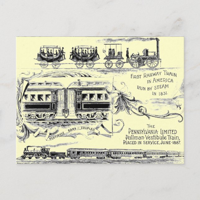 Carte postale Pennsylvania Limited 1887 (Devant)