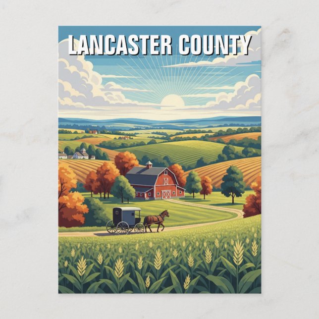 Carte Postale Pennsylvanie Lancaster County Travel (Devant)