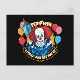 Carte Postale Pennywise Classique - Je Pourrais Te Dévorer