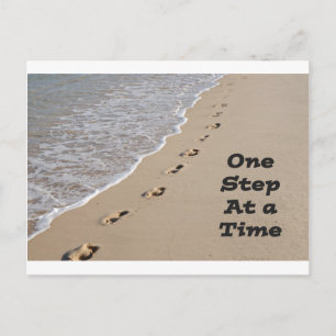 Carte Postale Pensée positive d'un pas à l'autre