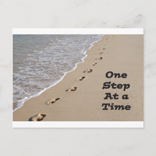 Carte Postale Pensée positive d'un pas à l'autre (Devant)