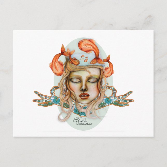 Carte Postale _Pensées comme des poissons_ (Devant)