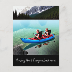 Carte Postale Penser à tout le monde à la maison