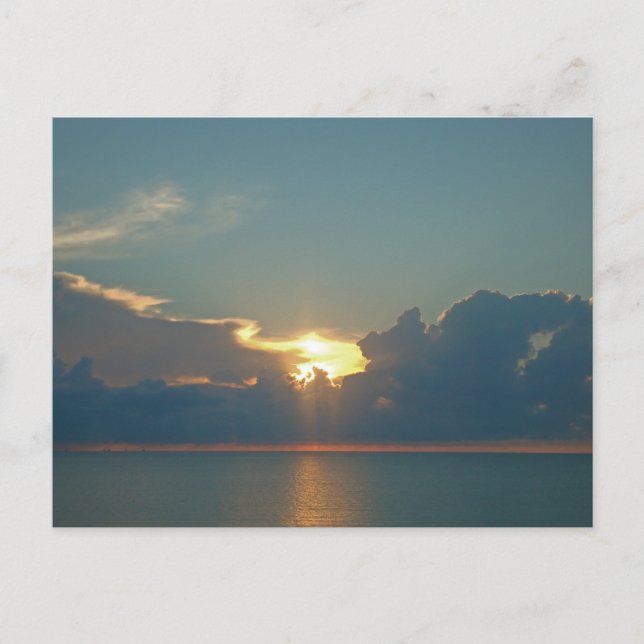 Carte Postale Penser à vous Océan Pacifique Sunset Photo Plage (Devant)