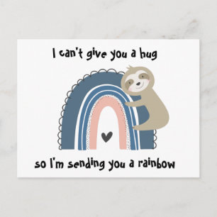 Carte Postale Penser à vous Rainbow Sloth Post Card