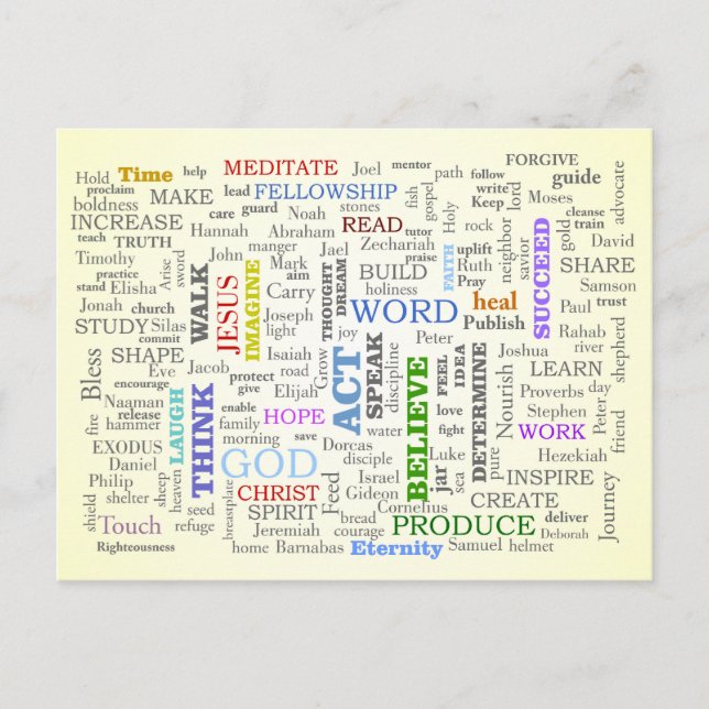 Carte Postale Pensez à ces choses (Devant)