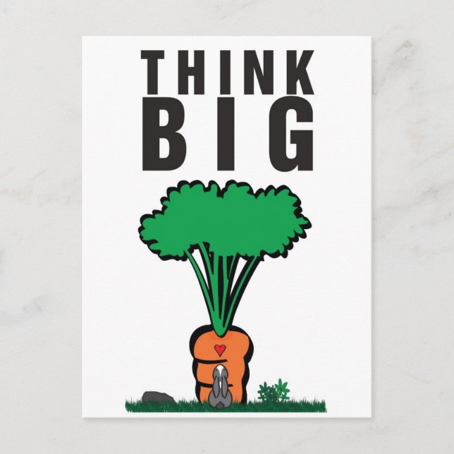 CARTE POSTALE PENSEZ GRAND (Devant)