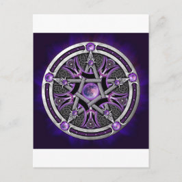 Carte Postale Pentacle De La Lune Violette