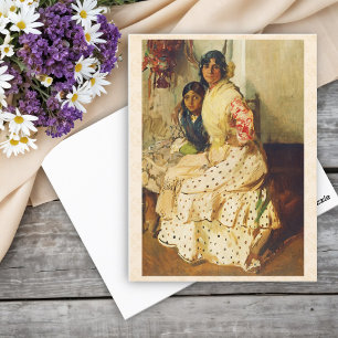 Carte Postale Pepilla et sa fille Joaquín Sorolla