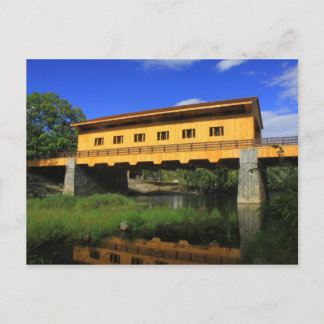 Carte Postale Pepperell MA Nouveau pont couvert Vue de la rivièr