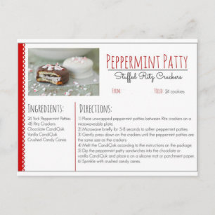 Carte Postale Peppermenthe Patty Ritz Crackers farcis ( Personna