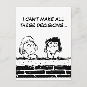 Carte Postale Peppermint Patty et Marcie au mur
