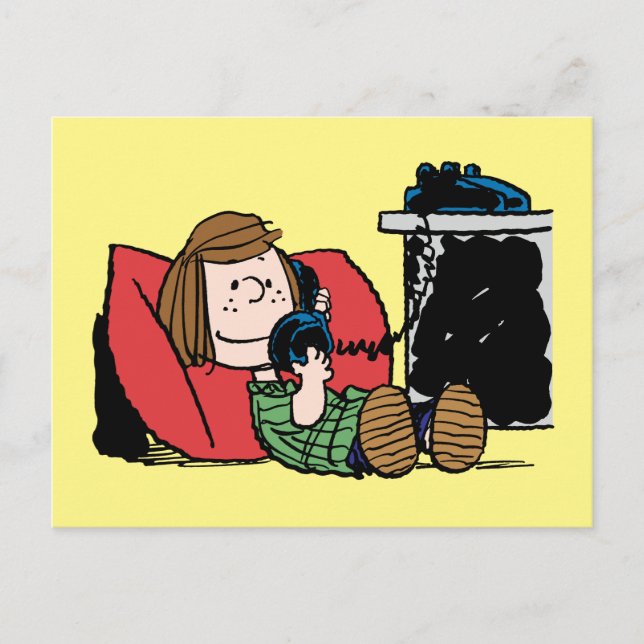 Carte Postale Peppermint Patty sur le téléphone (Devant)