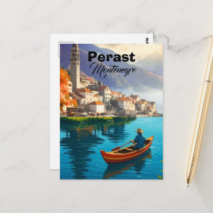 Carte Postale Perast Montenegro Impression de voyage, Perast Mon