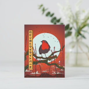 Carte Postale Perchoir crépusculaire de Robin