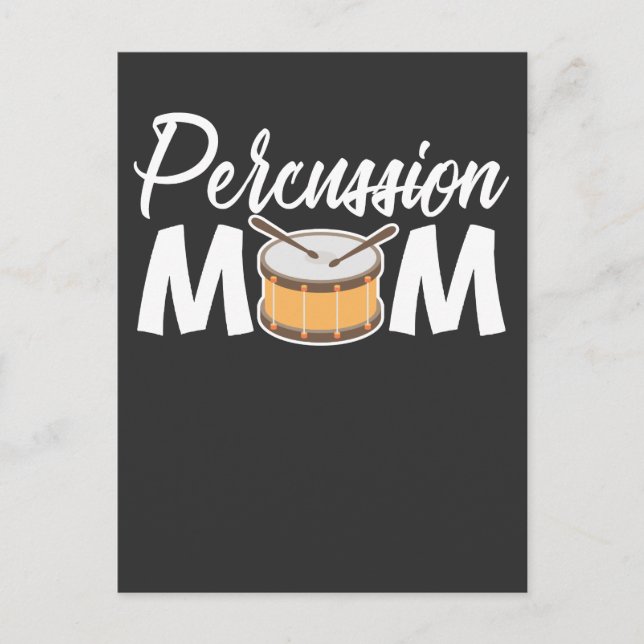 Carte Postale Percussion Maman Drummer instrument de musique Dru (Devant)