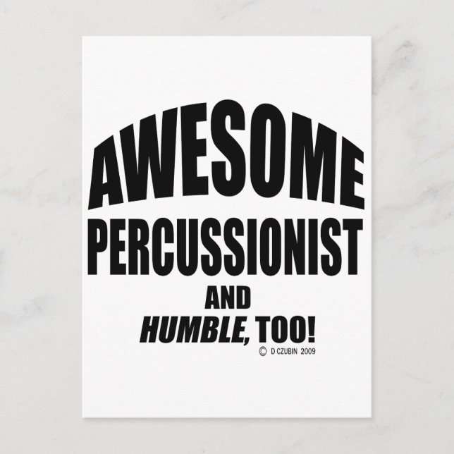 Carte Postale Percussionniste génial (Devant)