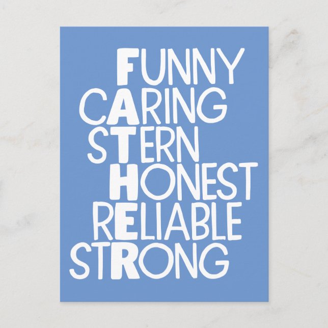 Carte Postale Père Attributs Mot-de-passe Art (Devant)