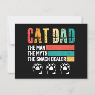 Carte Postale Père Day Chat papa