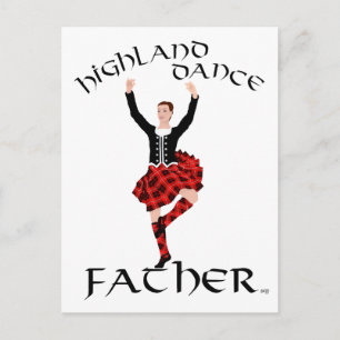 Carte Postale Père de danse highland écossaise