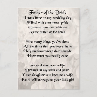 Carte Postale Père de la mariée - Blanc