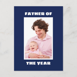 Carte Postale Père De L'année Personnalisé Photo Papa Sur Mesure