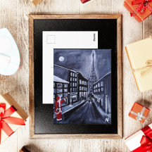 Père Noël à Paris Tableau d'Alfred Fox