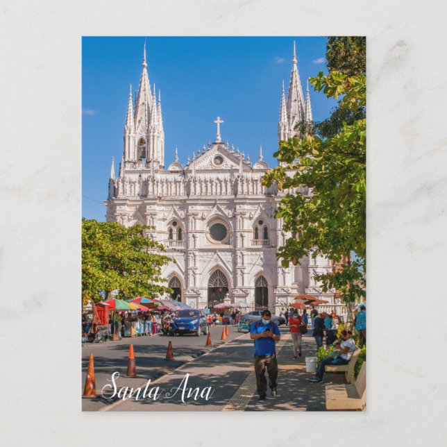 Carte Postale Père Noël Ana, El Salvador, Cathédrale (Devant)