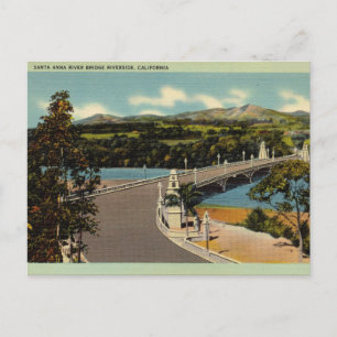 Carte Postale père Noël Anna River Bridge Riverside, Californie
