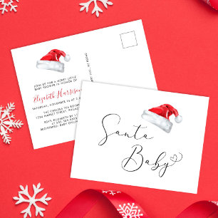 Carte Postale Père Noël Baby Christmas Baby shower