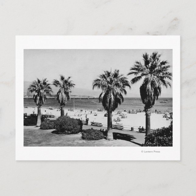 Carte Postale Père Noël Barbara, CA West Beach Voir la photo (Devant)