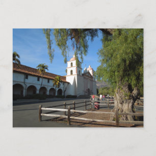 Carte Postale Père Noël Barbara Mission, Californie