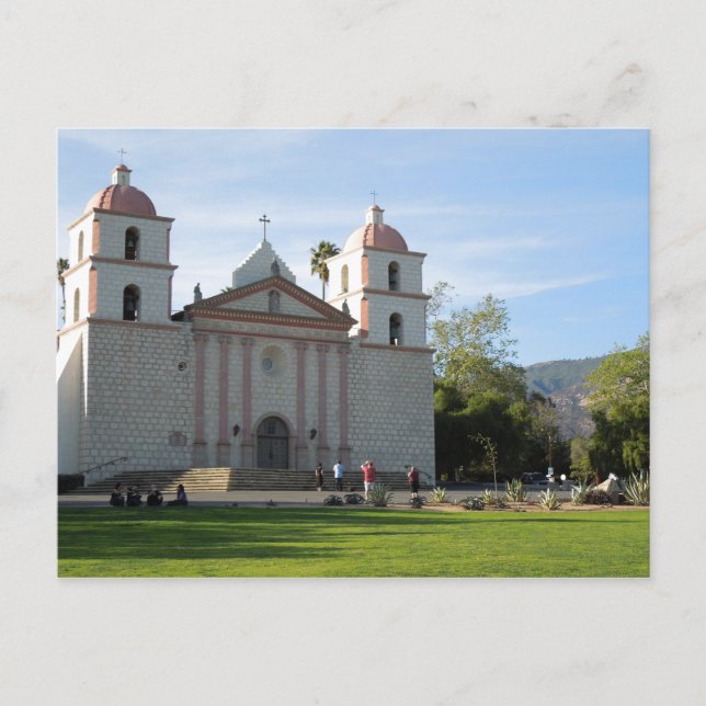 Carte Postale Père Noël Barbara Mission, Californie (Devant)