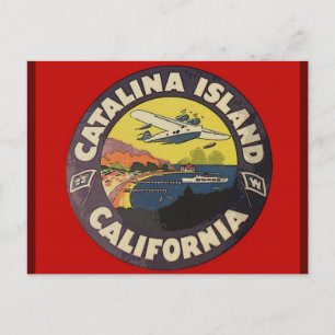 Carte Postale père Noël Catalina Island California voyage millés