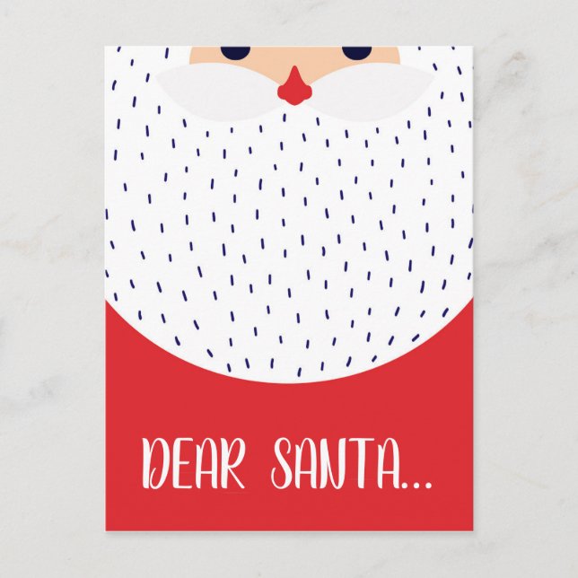 Carte postale père Noël Christmas List (Devant)