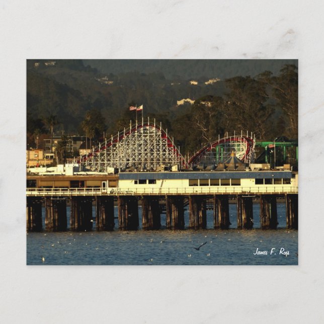 Carte Postale père Noël Cruz Boardwalk & Wharf (Devant)