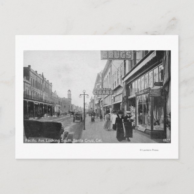 Carte Postale Père Noël Cruz, CA - Pacific Avenue (Devant)