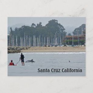 Carte postale père Noël Cruz California