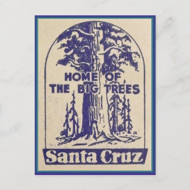 Carte Postale père Noël Cruz California - Maison des grands arbr (Devant)