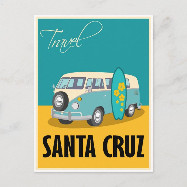 Carte Postale Père Noël Cruz California Travel (Devant)