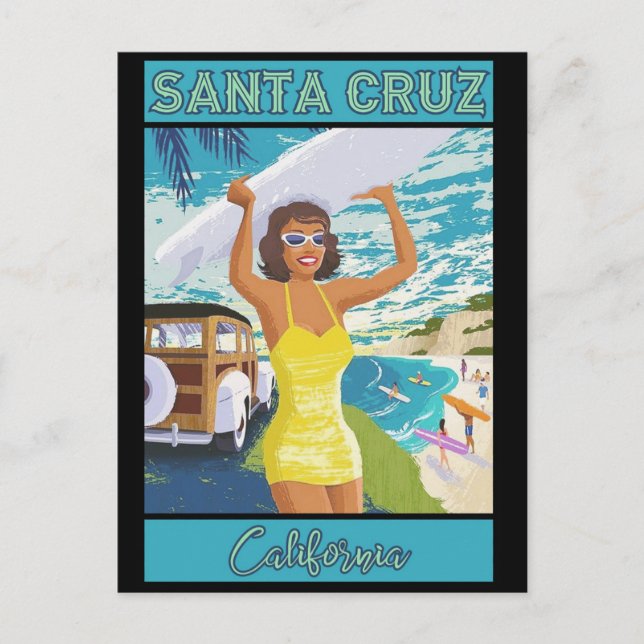 Carte Postale Père Noël Cruz California Travel (Devant)
