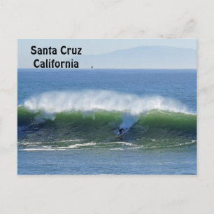 Carte postale père Noël Cruz Surfer
