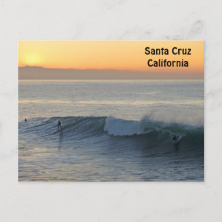 Carte Postale père Noël Cruz Surfing à Sunrise Postcard