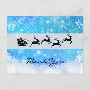 Carte Postale Père Noël et ses remerciements de Noël à Flying Re