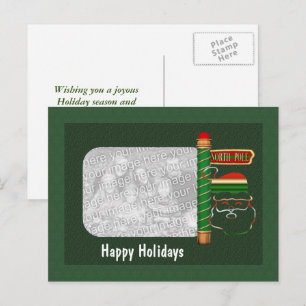 Carte postale père Noël Face Christmas Holiday