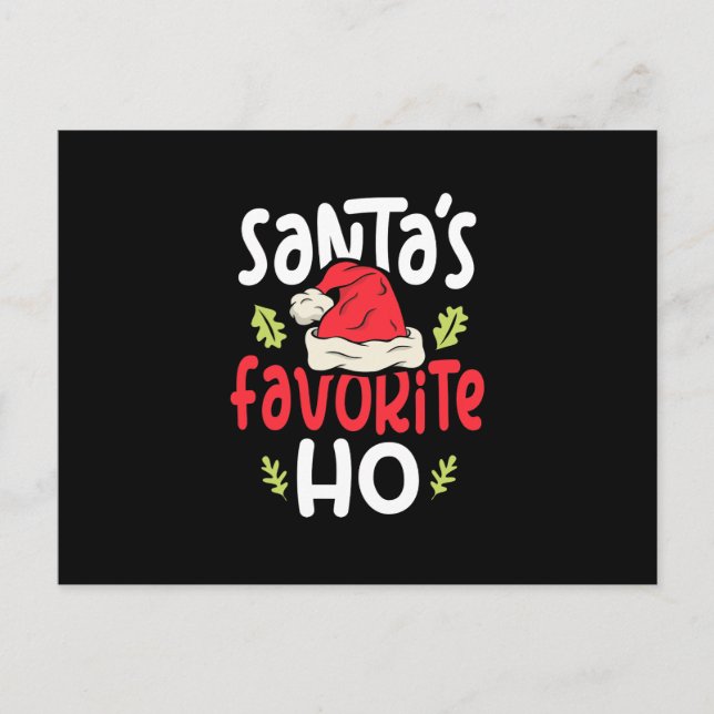 Carte Postale Père Noël Favori Ho cadeau de Noël (Devant)