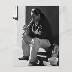 Carte Postale Père Noël Fe Flutist