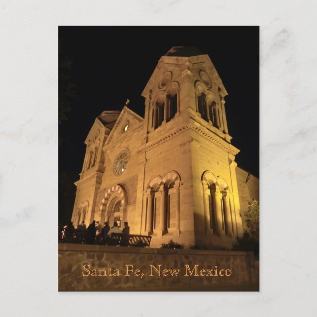 Carte Postale Père Noël Fe New Mexico St Francis Cathédrale (Devant)