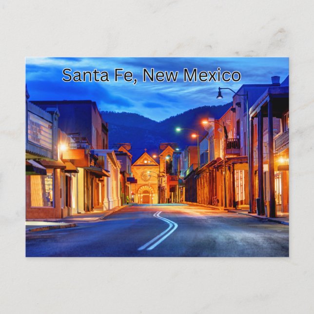 Carte postale père Noël Fe, Nouveau-Mexique (Devant)
