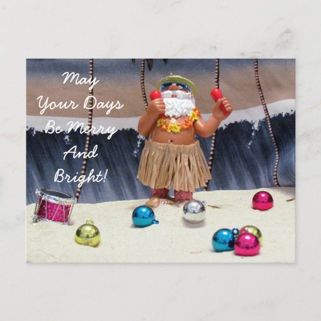 Carte postale Père Noël Floride - Joyeux Noël Rock (Devant)